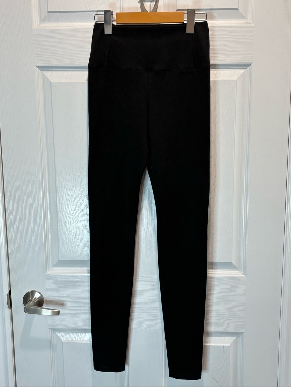 Aritzia Wilfred Free Black Daria Vegan Faux Suede High Rise Leggings, Size S